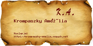 Krompaszky Amália névjegykártya